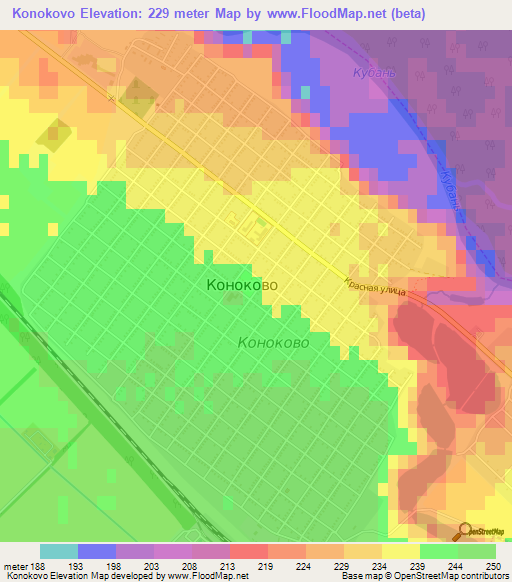 Konokovo,Russia Elevation Map