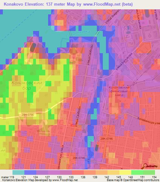 Konakovo,Russia Elevation Map