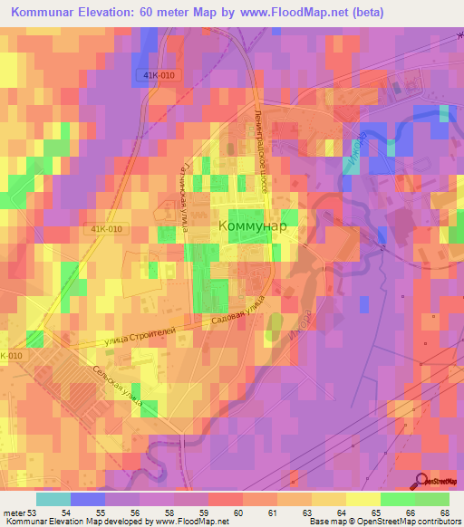 Kommunar,Russia Elevation Map