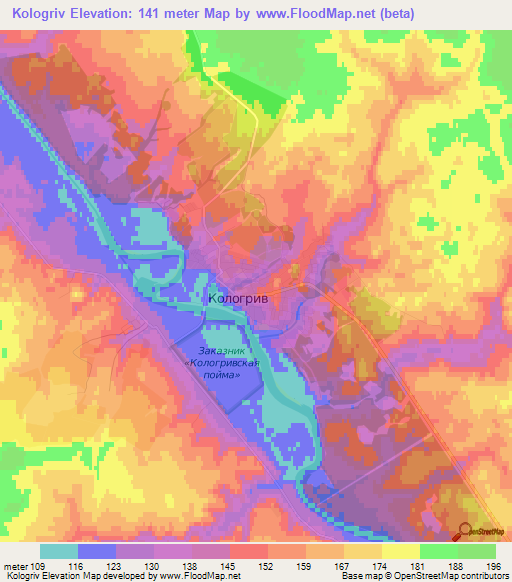 Kologriv,Russia Elevation Map