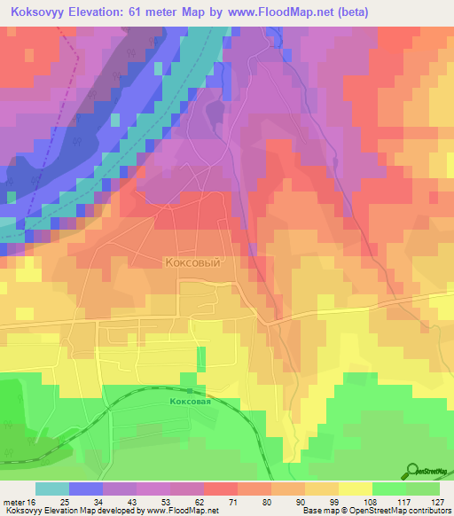 Koksovyy,Russia Elevation Map