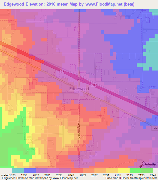 Edgewood,US Elevation Map