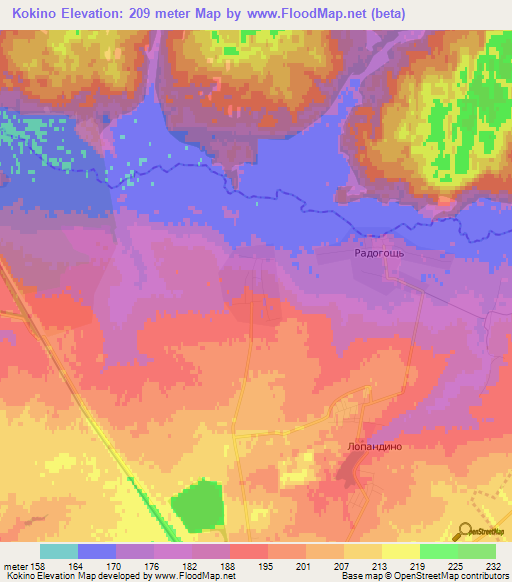 Kokino,Russia Elevation Map