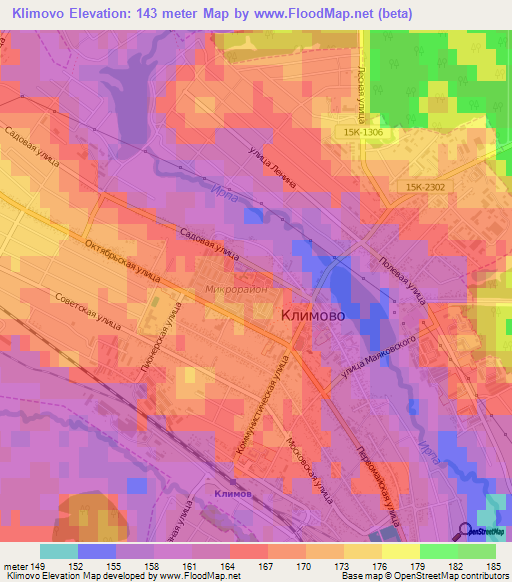 Klimovo,Russia Elevation Map