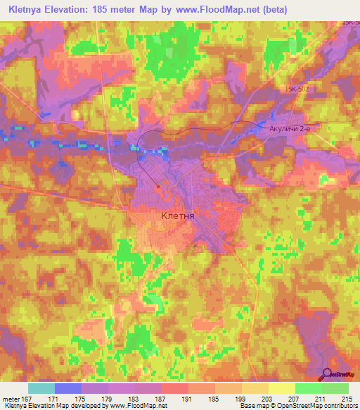 Kletnya,Russia Elevation Map