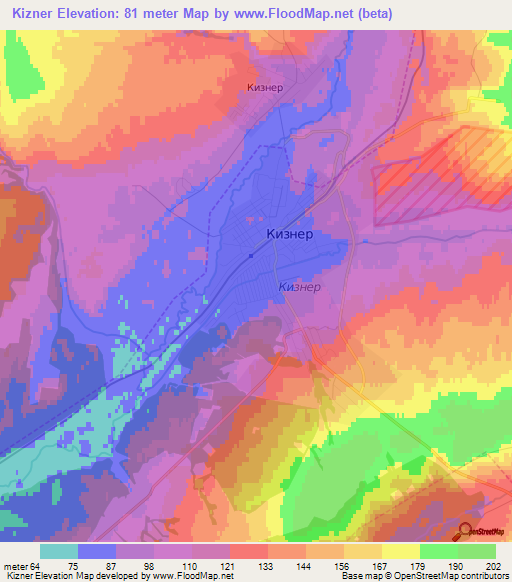 Kizner,Russia Elevation Map