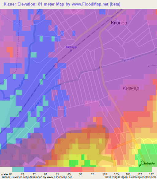 Kizner,Russia Elevation Map