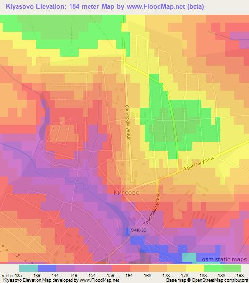 Kiyasovo,Russia Elevation Map