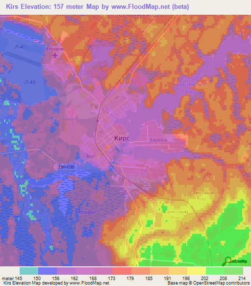 Kirs,Russia Elevation Map