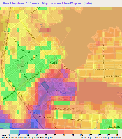 Kirs,Russia Elevation Map