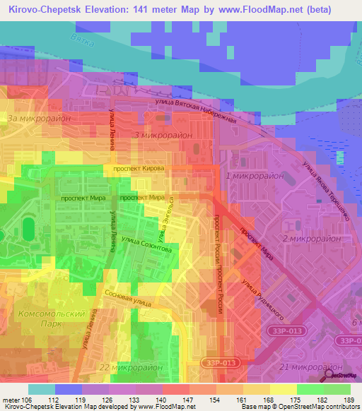 Kirovo-Chepetsk,Russia Elevation Map