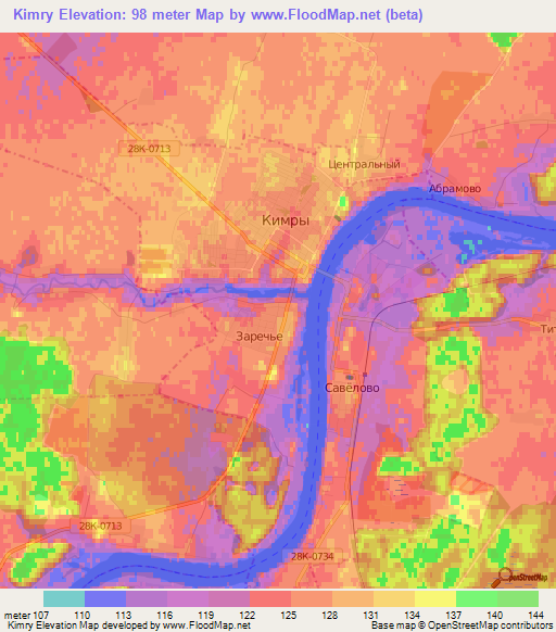 Kimry,Russia Elevation Map