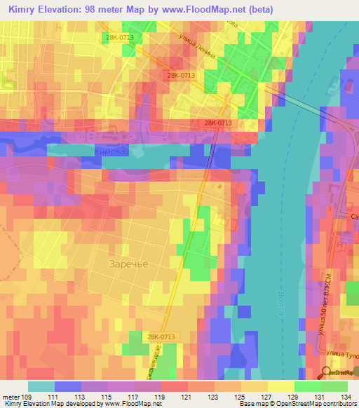 Kimry,Russia Elevation Map