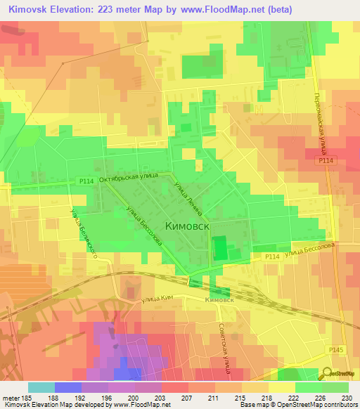 Kimovsk,Russia Elevation Map