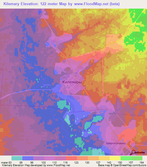 Kilemary,Russia Elevation Map