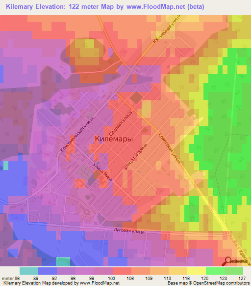 Kilemary,Russia Elevation Map