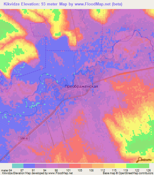 Kikvidze,Russia Elevation Map