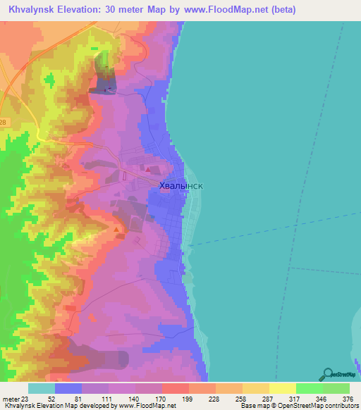 Khvalynsk,Russia Elevation Map