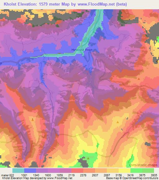 Kholst,Russia Elevation Map