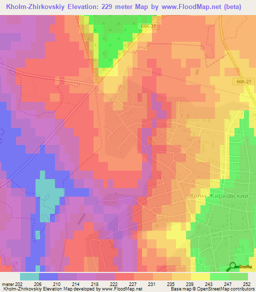 Kholm-Zhirkovskiy,Russia Elevation Map