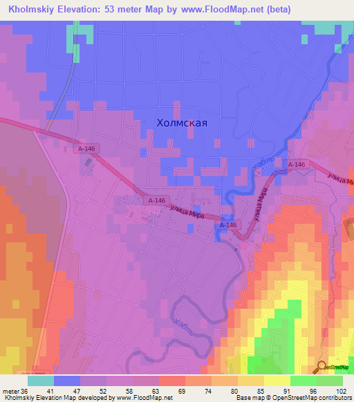 Kholmskiy,Russia Elevation Map