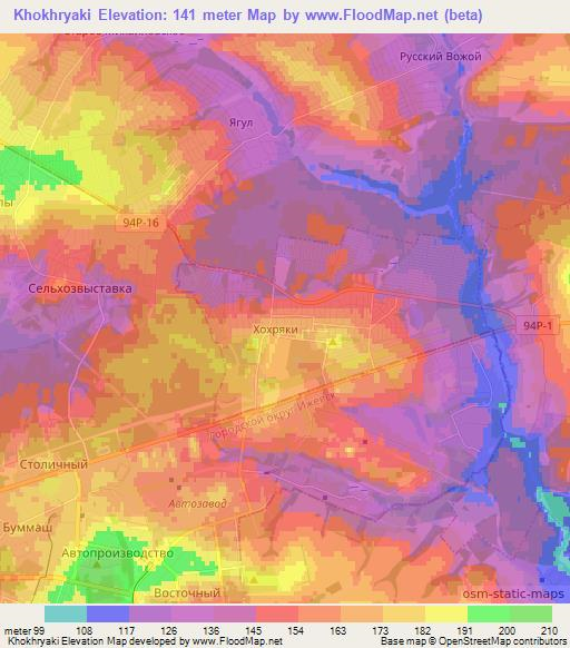 Khokhryaki,Russia Elevation Map