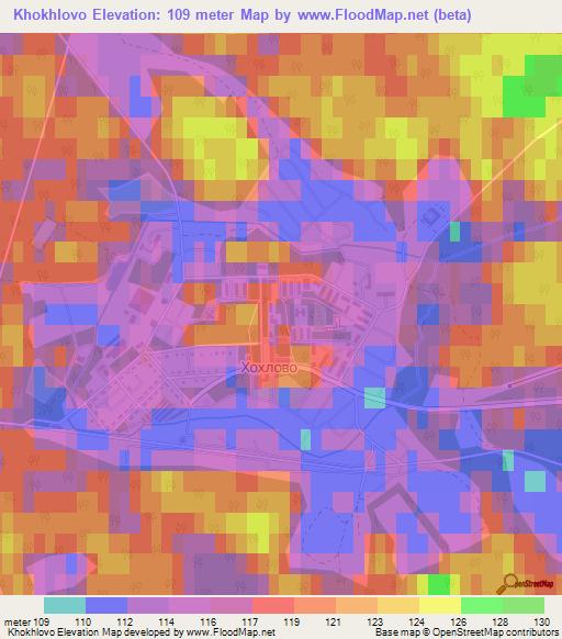 Khokhlovo,Russia Elevation Map