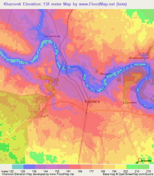 Kharovsk,Russia Elevation Map