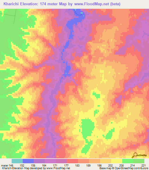 Kharichi,Russia Elevation Map