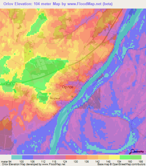 Orlov,Russia Elevation Map