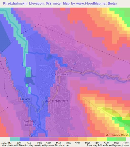 Khadzhalmakhi,Russia Elevation Map