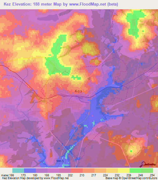 Kez,Russia Elevation Map