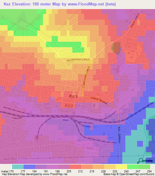 Kez,Russia Elevation Map