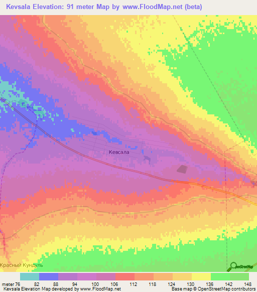 Kevsala,Russia Elevation Map