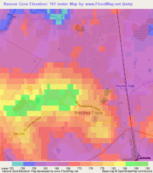 Kesova Gora,Russia Elevation Map