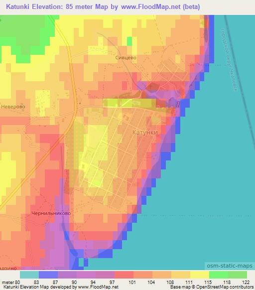 Katunki,Russia Elevation Map