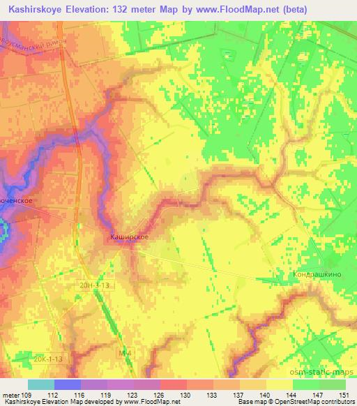 Kashirskoye,Russia Elevation Map