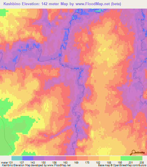 Kashbino,Russia Elevation Map