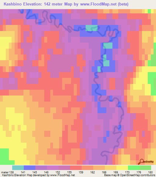 Kashbino,Russia Elevation Map