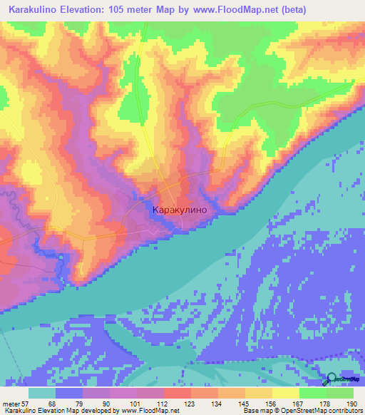 Karakulino,Russia Elevation Map