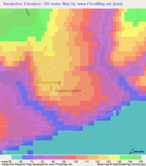 Karakulino,Russia Elevation Map