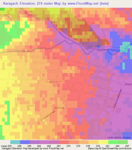 Karagach,Russia Elevation Map