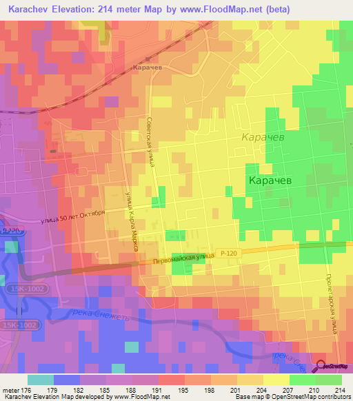 Karachev,Russia Elevation Map