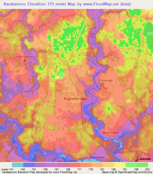 Karabanovo,Russia Elevation Map