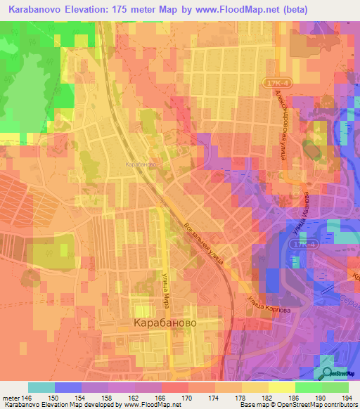 Karabanovo,Russia Elevation Map