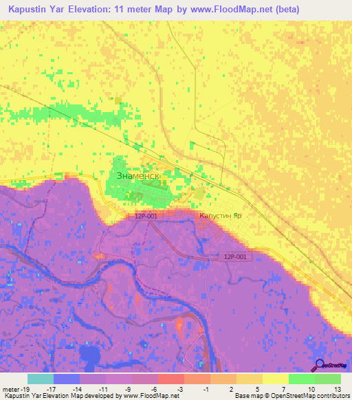 Kapustin Yar,Russia Elevation Map