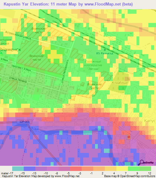 Kapustin Yar,Russia Elevation Map