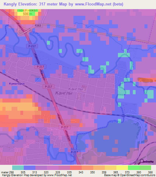 Kangly,Russia Elevation Map