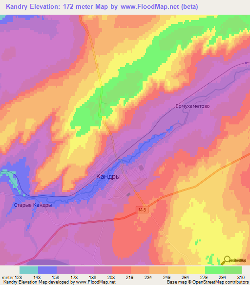 Kandry,Russia Elevation Map