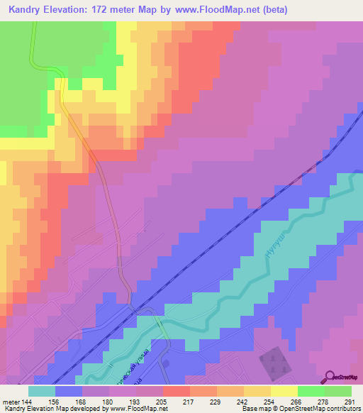 Kandry,Russia Elevation Map